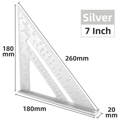 Image de Règle Triangulaire 7 Pouces - Précision en Aluminium