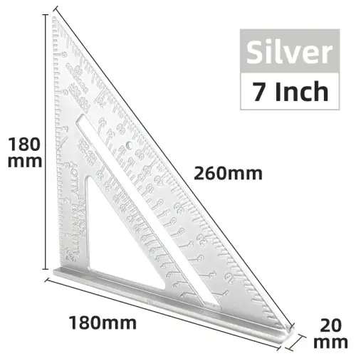 Image de Règle Triangulaire 7 Pouces - Précision en Aluminium