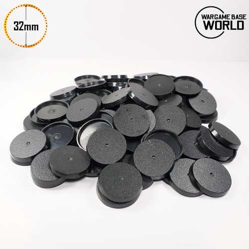 Image of Premium 32mm Round Plastic Bases for Warhammer Miniatures and Board Games – Perfect for Tabletop Gaming and Model Display