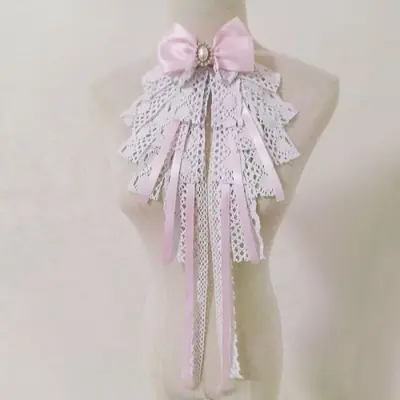 Image de Nœud Papillon Dentelle Noire Lolita - Style Élégant & Détachable