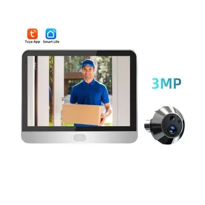 Image de Caméra de Porte Smart avec Vision Nocturne et Écran LCD