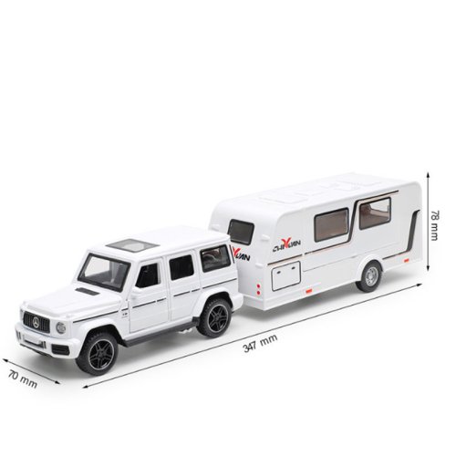 Image de Camion Remorque RV Moulé sous Pression - Jouet Véhicule Tout Terrain