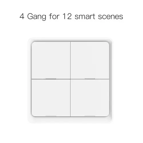 Image de Interrupteur Zigbee Sans Fil 4 Gang - Contrôle Intelligent à Distance