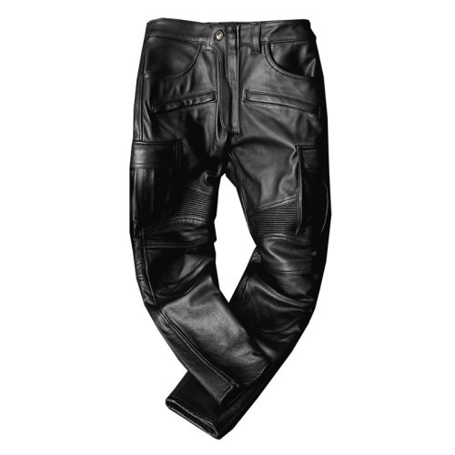 Afbeelding van Stijlvolle Zwarte Bikerbroek voor Heren