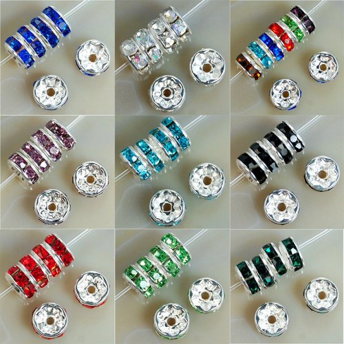 Immagine di Perline Cristallo Strass 4-10mm - Kit Fai Da Te per Gioielli