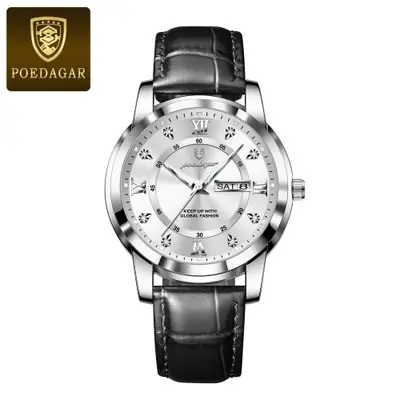Image de Montre Homme Luxe Cuir Étanche - Affichage Date & Jour