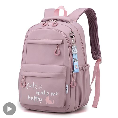 Imagen de Mochila Escolar Rosa para Niñas, Adolescentes y Niños - Ideal para Primaria y Secundaria con Diseño Moderno y Espaciosa
