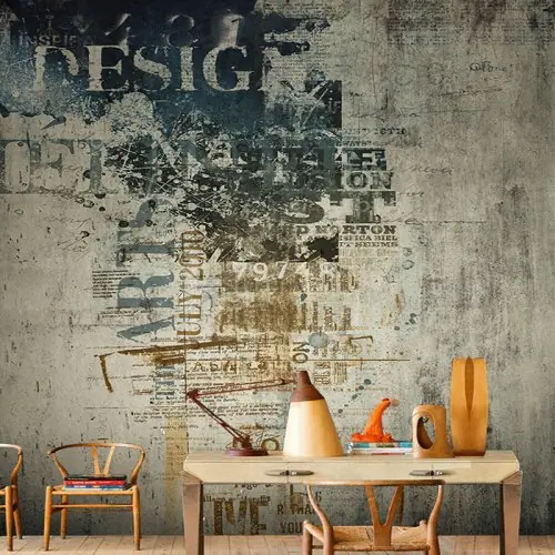 Image de Papier Peint Graffiti 3D Rétro - Design Urbain & Personnalisable
