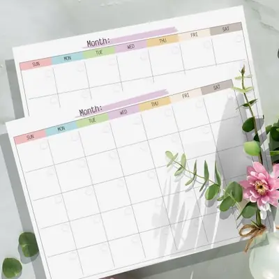 Image de Bloc-Notes Planificateur Mensuel Détachable - 24 Feuilles