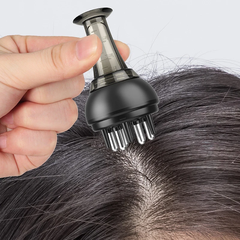 Afbeelding van Natuurlijke Hoofdhuidmassager met Vloeibare Kam – Effectieve Toepassing van Haargroeiolie & Essentiële Olie voor Gezonde Haargroei