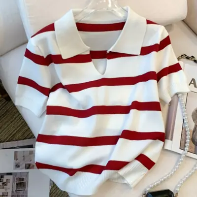 Image de Pull Rayé Été Femme - Tendance 2026