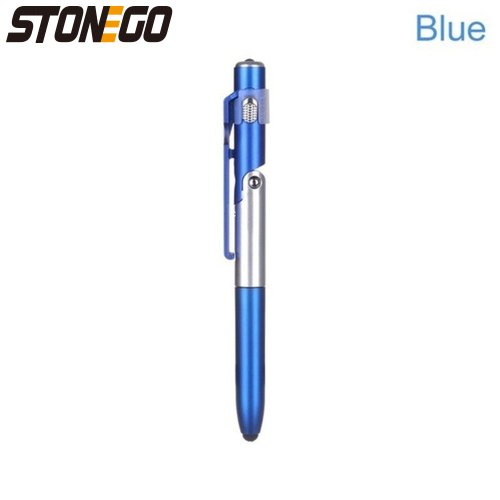 Afbeelding van Stonego Multifunctionele 4-in-1 Opvouwbare Balpen met Stylus, Zaklamp en Tabletsteun – Ideaal voor Mobiel en Tablet Gebruik