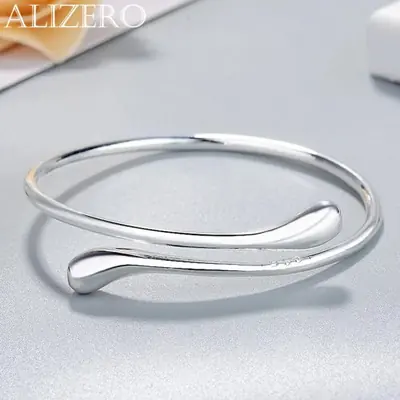 Image de Bracelets fins en argent 925 goutte d'eau élégants pour femmes