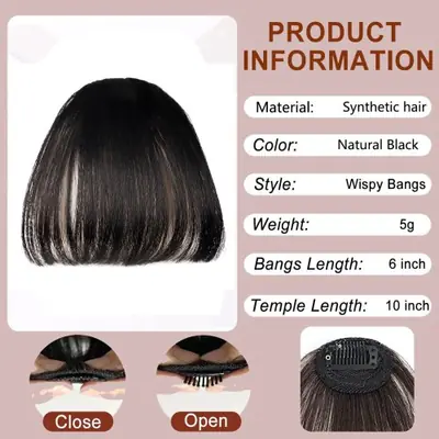Image de Extensions de cheveux synthétiques à clipser naturelles pour femmes