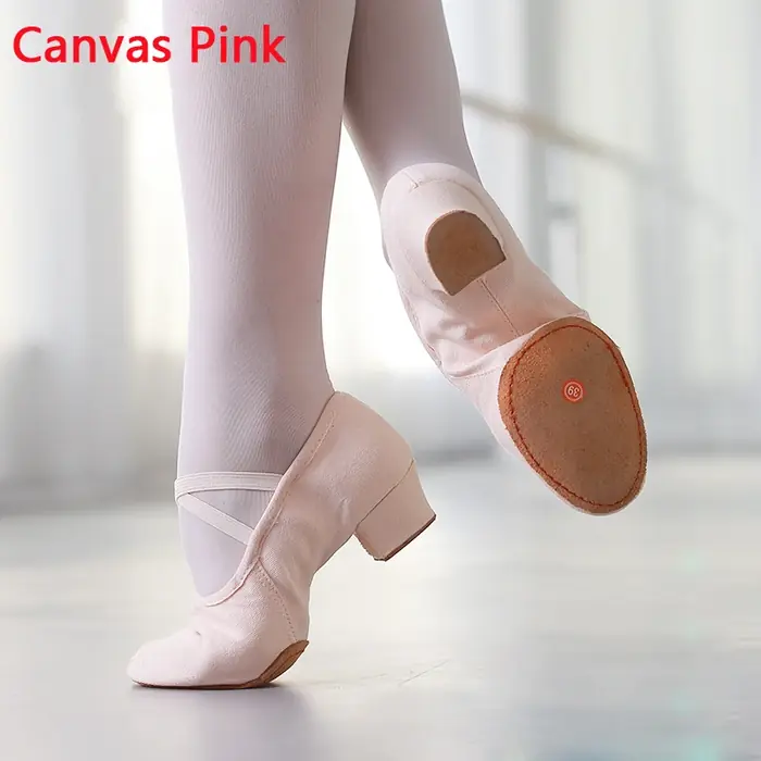 Image de Chaussures de Danse Souple à Talons Moyens - Pour Adultes & Enfants