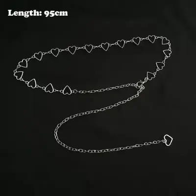 Image de Ceinture de Hanche Élégante en Métal avec Franges et Cristaux