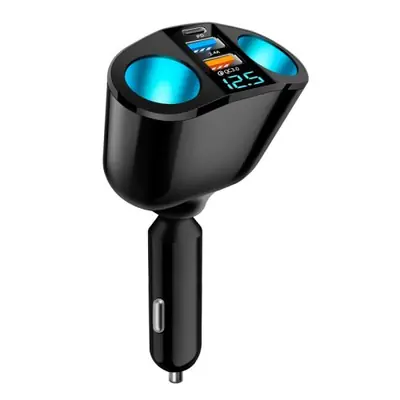 Image de Chargeur Voiture USB avec Affichage Numérique - 4 Ports Simultanés