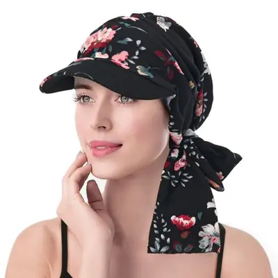 Image de Turban Vintage Élégant pour Femmes - Hijab Imprimé & Bandeau Mode Musulmane
