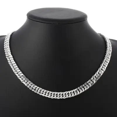 Image de Collier en Argent Sterling 925 - Chaîne Fine 6mm