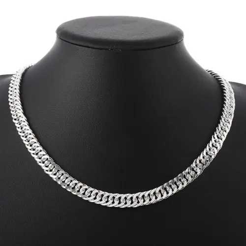 Image de Collier en Argent Sterling 925 - Chaîne Fine 6mm