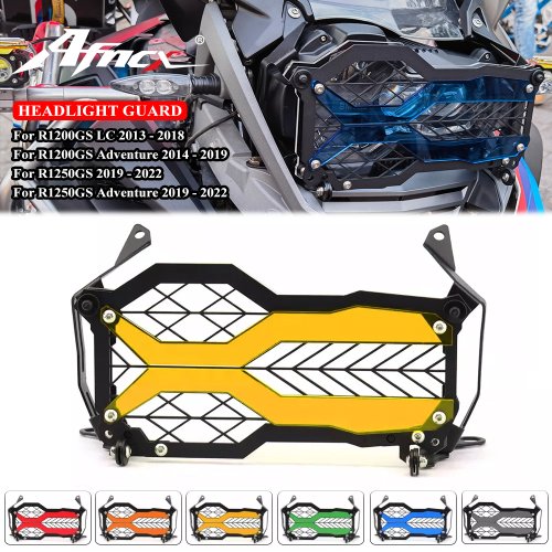 Imagen de Protector de Faros Abatible para BMW R1250GS Adventure, R1200GS LC Adv y Edición 40 Años - Cubierta Protectora de Rejilla de Luces Delanteras