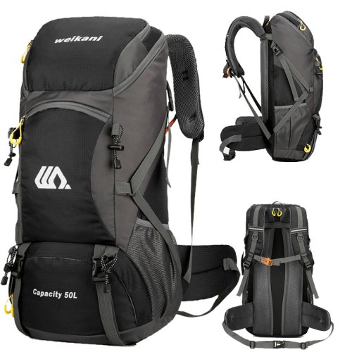 Image of 50L Waterproof Hiking Backpack for Men – Durable Outdoor Travel Rucksack for Camping, Mountaineering, and Adventure Sports
