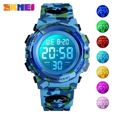 Image de Montre Sport Enfant Étanche avec Lumières Colorées