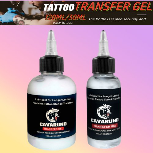 Afbeelding van Natuurlijke Tattoo Transfer Gel 120ml + 30ml - Thermische Kopieer Crème voor Professionele Tattoo Stencil & Magic Stuff Oplossing