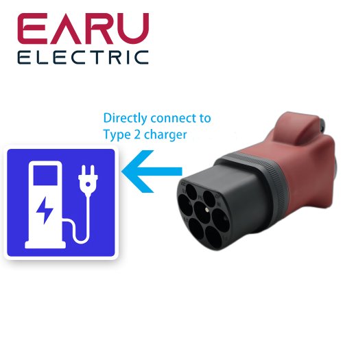 Imagen de Adaptador de Carga EV Portátil Tipo 2 a Enchufe Schuko de 220V para Vehículos Eléctricos - Conector de Carga Rápida para Coches Eléctricos