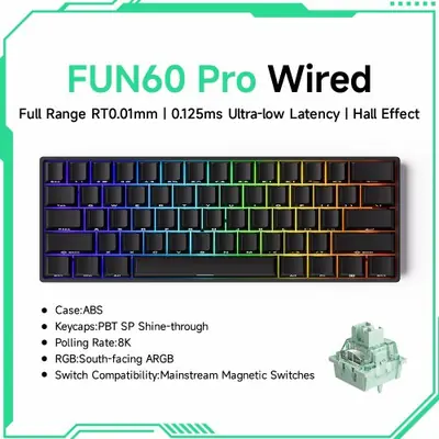 Clavier Mécanique AKKO MonsGeek Fun60 - 60% RGB, Interrupteur Magnétique