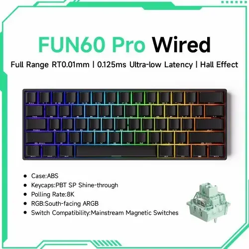 Image de Clavier Mécanique AKKO MonsGeek Fun60 - 60% RGB, Interrupteur Magnétique