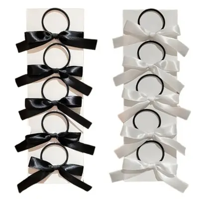 Image de 5 Pièces Accessoires Cheveux Femme - Nœud Noir Mignon