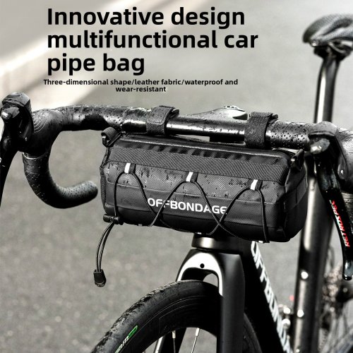 Immagine di Borsa per Tubo Anteriore da Bicicletta Impermeabile con Grande Capacità – Accessorio Portatile per MTB e Bici da Strada