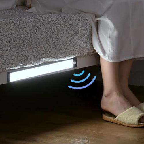 Image of Smart LED Motion Sensor Night Light – Wireless USB Rechargeable Under Cabinet Lighting for Kitchen, Bedroom, Wardrobe & Indoor Spaces