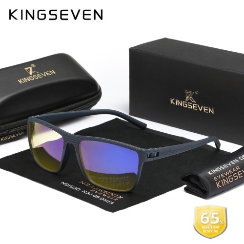 Immagine di Occhiali Anti Luce Blu Trasparenti KingSeven Nuovo 99 - Protezione per Schermi Computer, Occhiali da Vista Unisex per Uomini e Donne