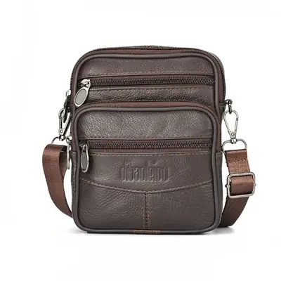 Sac Bandoulière Homme Cuir Authentique - Style Rétro & Élégant