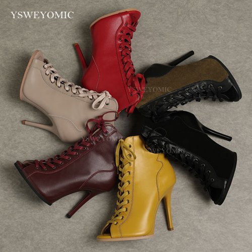 Image of Professional Pump Dance Heels for Women – 8 Vibrant Colors Including Khaki and Black, 9.5cm and 11cm Heights, High-Quality Real Dance Shoes for Stage and Practice