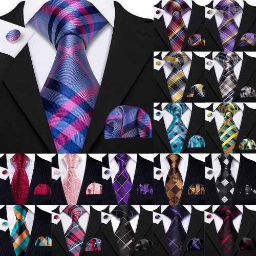 Bild von Elegantes Herren-Krawatten-Set mit Manschettenknöpfen