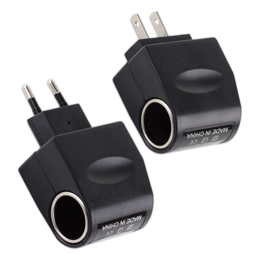 Bild von AC-Adapter mit Auto-Buchse – Universelles Auto-Ladegerät mit EU-Stecker, 220V AC auf 12V DC, ideal für Elektronikgeräte im Auto und zu Hause