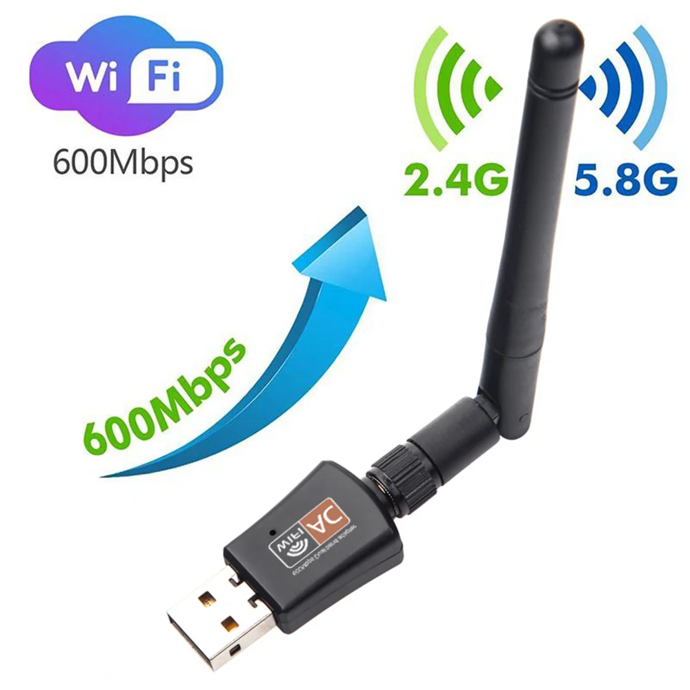 Afbeelding van Dual Band USB WiFi Adapter AC600 - Snelle Verbinding voor PC & Mini Computer