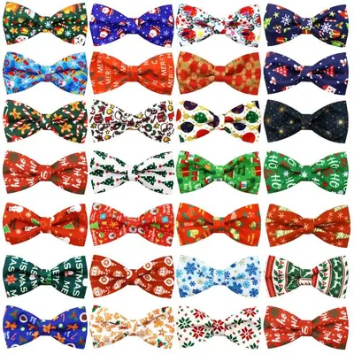 Image de Colliers d'Hiver pour Chiens - Nœuds Papillon de Noël