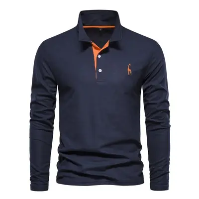 Image de Polo Homme Cerf Brodé - Style Élégant & Décontracté