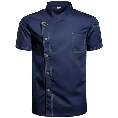 Image de Uniforme de Chef Noir - Veste & T-Shirt Professionnel