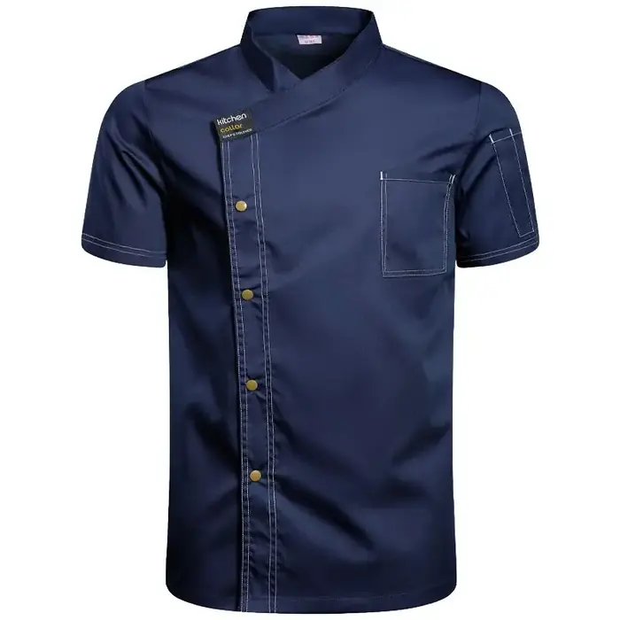Image de Uniforme de Chef Noir - Veste & T-Shirt Professionnel