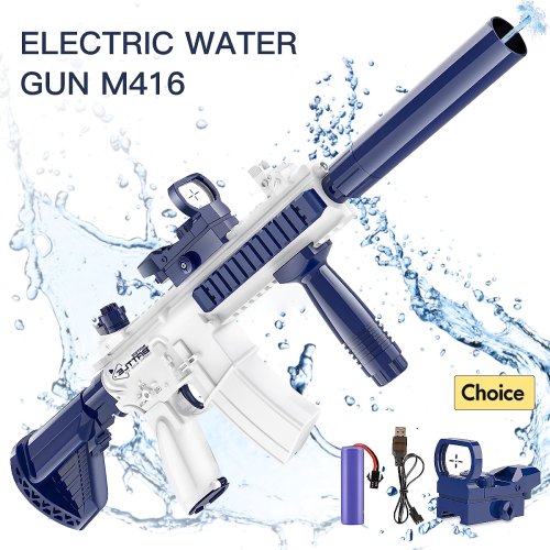 Immagine di Pistola ad Acqua M416 Giocattolo da Tiro Completamente Automatico per Battaglie Estive, Ideale per Spiaggia e Gioco all'Aperto per Bambini e Adulti