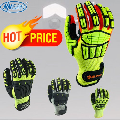 Imagen de Guantes de Trabajo Anticorte ANSI A5 con Forro de Nivel 5, Protección Antiimpacto y Amortiguadores para Tareas Pesadas
