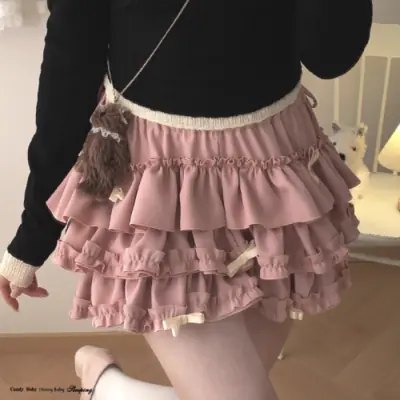 Image de Jupe Mini Y2K Kawaii Lolita Harajuku