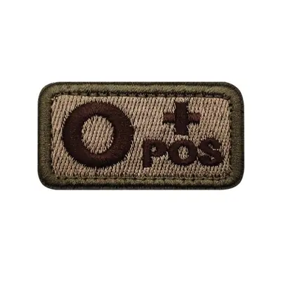 Image de Badges Tactiques Militaires - Patchs de Sang AB+ O- pour Sac à Dos