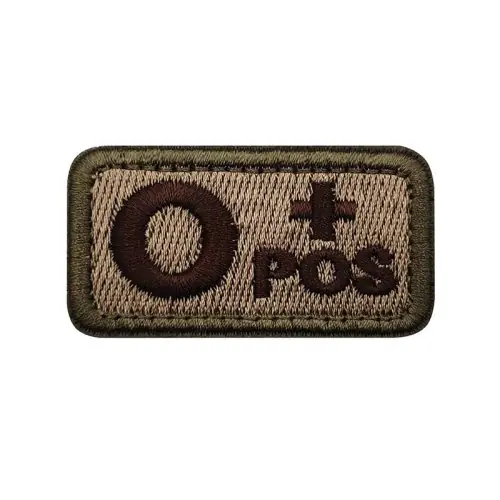 Image de Badges Tactiques Militaires - Patchs de Sang AB+ O- pour Sac à Dos