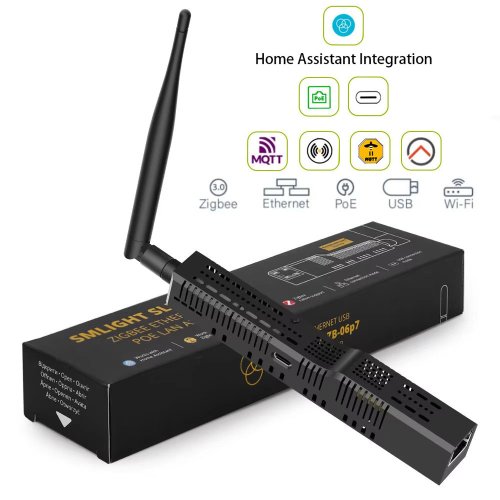 Immagine di SMLIGHT SLZB-06 MR Serie Zigbee 3.0: Gateway con Ethernet e USB, Coordinatore Zigate per Domotica Smart Home, Compatibile con Zigbee2MQTT, Home Assistant e ZHA
